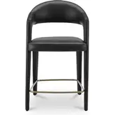 Martens Counter Stool in Black Top Grain Leather