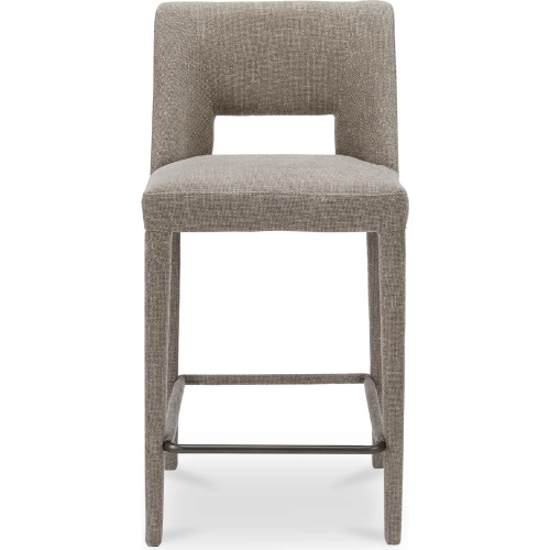 Joyce Counter Stool in Light Brown Fabric