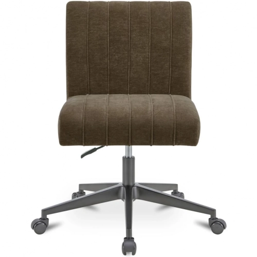 Sally Office Chair in Channel Tufted Cedar Green Performance Fabric