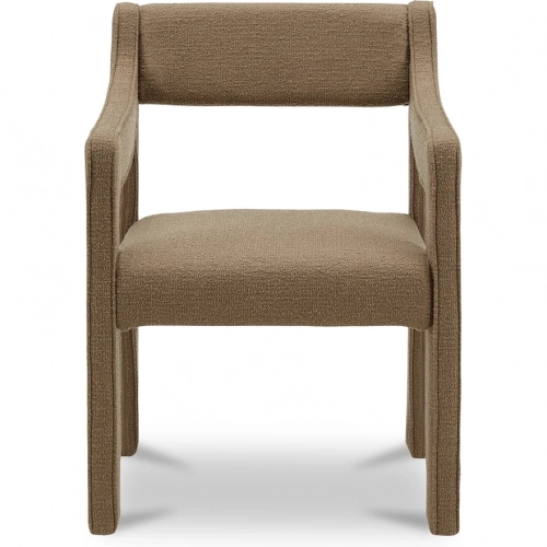 Elise Dining Chair in Ochre Brown Fabric