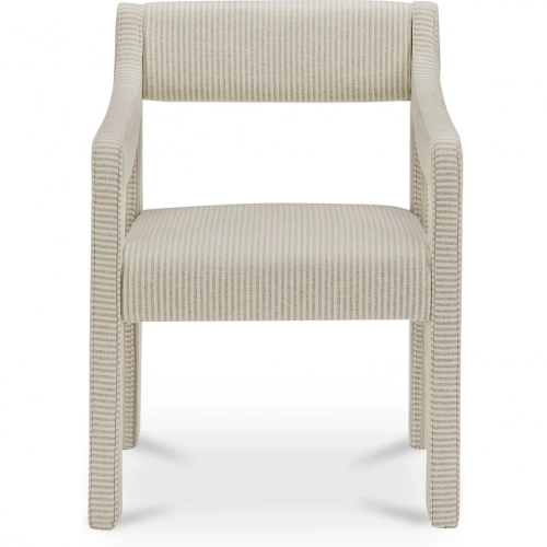 Elise Dining Chair in Neutral Stripe Fabric
