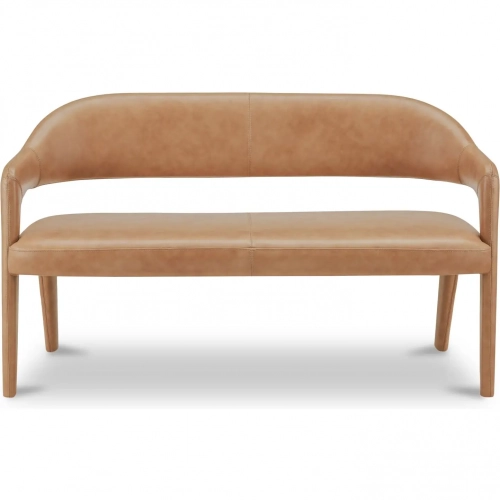 Martens Dining Bench in Tan Top Grain Leather