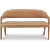 Martens Dining Bench in Tan Top Grain Leather