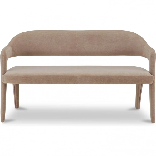Martens Dining Bench in Camel Fabric