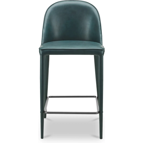 Burton Counter Stool in Dark Teal Blue Vegan Leather