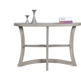 47" Accent Table / 2 Tier Hall Console in Dark Taupe Reclaimed Look