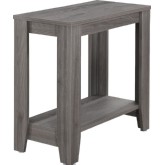 Accent Table in Grey w/ Textured Wood Like Finish
