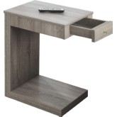 Accent Table in Reclaimed Look Dark Taupe w/ Drawer