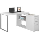 Left or Right Facing Corner Computer Desk in White