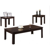 Cappuccino 3 Piece Table Set