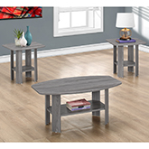 Occassional Table Set in Grey (Set of 3)