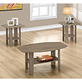 Occassional Table Set in Dark Taupe (Set of 3)