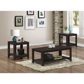 Cappuccino 3 Piece Table Set - Coffee Table & 2 End Tables