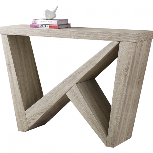 Asymetrical 48" Console Table in Dark Taupe