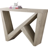 Asymetrical 48" Console Table in Dark Taupe
