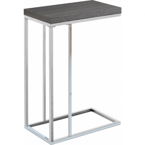 Accent Table in Grey with Chrome Metal