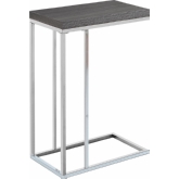 Accent Table in Grey with Chrome Metal