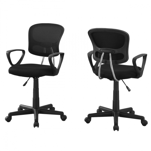 Youth Office Chair in Black Mesh with Multi-Position