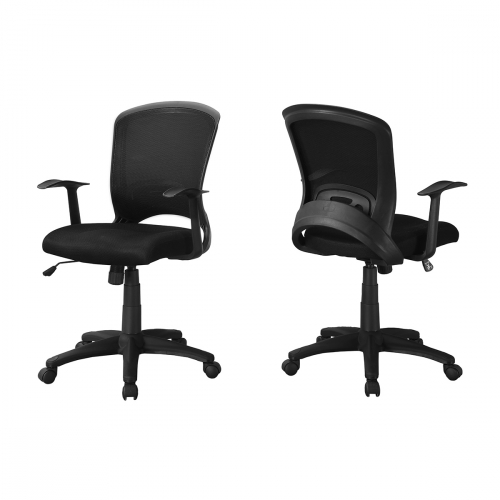 Youth Mid-Back Office Chair in Black Mesh with Multi-Position
