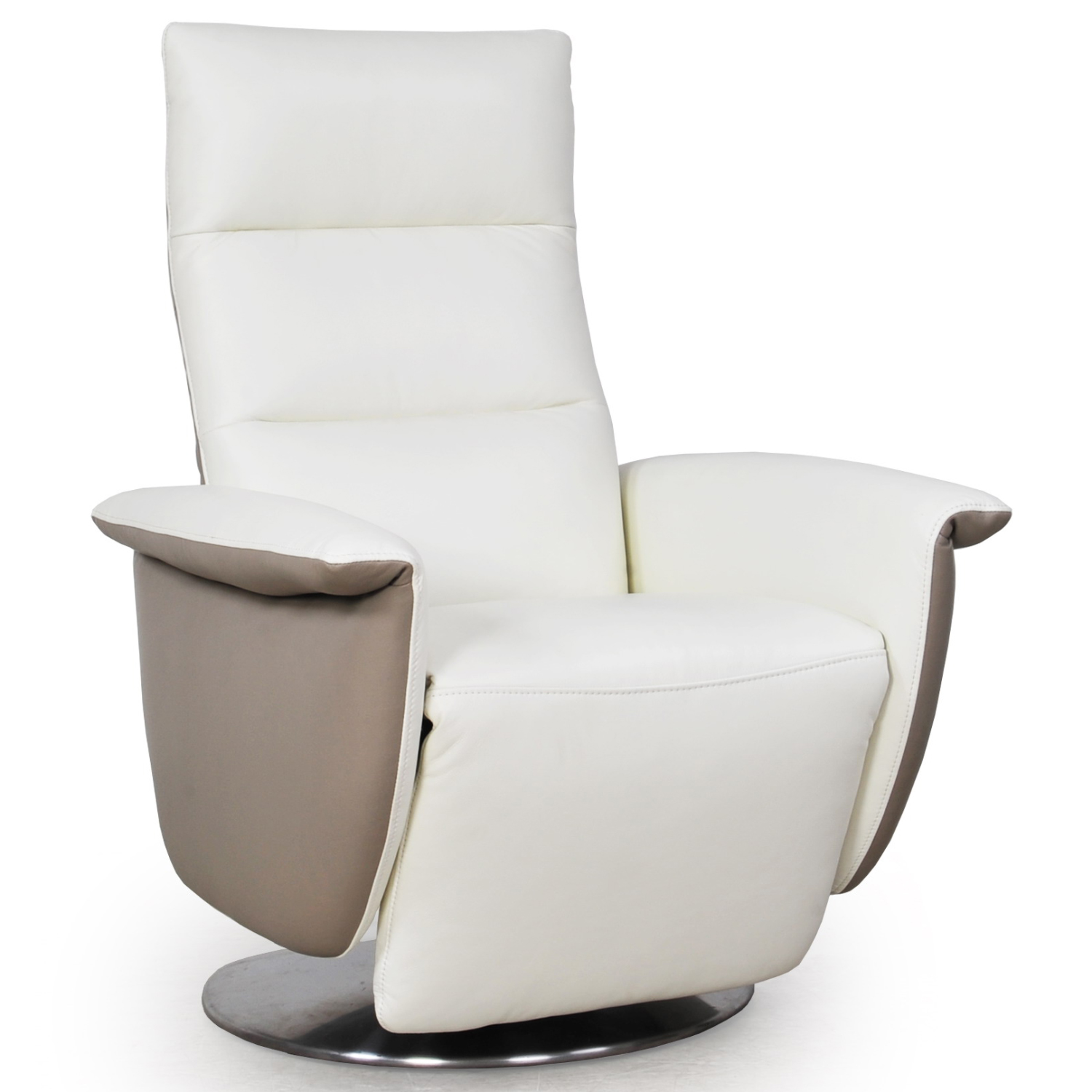 Moroni 27939B1296 Oslo Dual Motor Motion Recliner Chair in White Leather