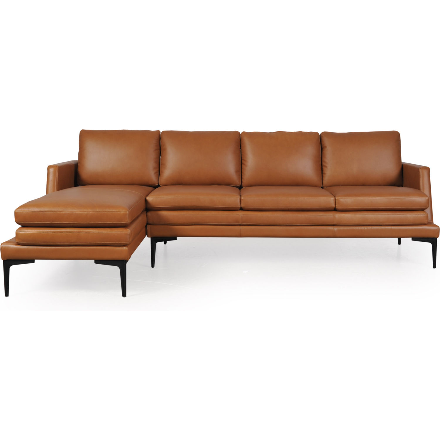 Moroni 439SCBS1961 Rica Sectional Sofa in Tan Leather