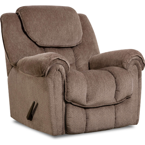 Fallon Manual Rocker Recliner in Taupe Brown Fabric