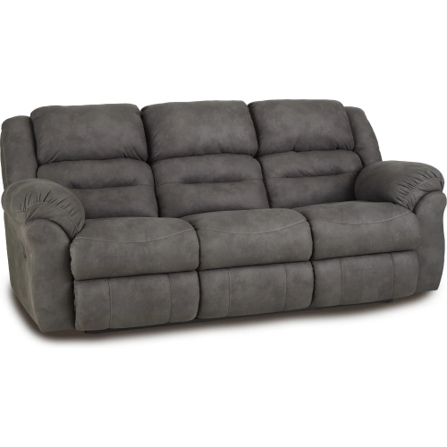 Mariner Manual Reclining Sofa in Dark Shadow Gray Fabric