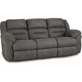 Mariner Manual Reclining Sofa in Dark Shadow Gray Fabric