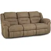Mariner Manual Reclining Sofa in Truffle Brown Fabric