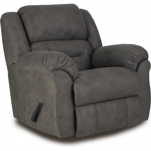 Mariner Manual Rocker Recliner in Dark Shadow Gray Fabric