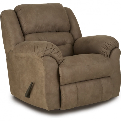 Mariner Manual Rocker Recliner in Truffle Brown Fabric