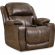 Orion Power Home Theater Recliner in Walnut Brown Leather Look Fabric