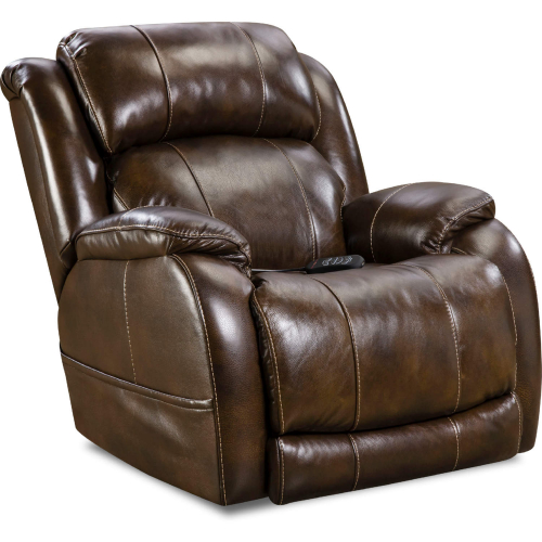 Montana Power Wall Saver Recliner in Walnut Brown Top Grain Leather