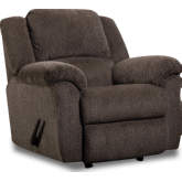 Maple Manual Rocker Recliner in Clove Brown Fabric