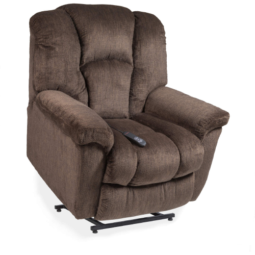 Halston Power Lift Chair in Fudge Brown Fabric