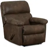 Canyon Manual Rocker Recliner in Chocolate Vegan Leather