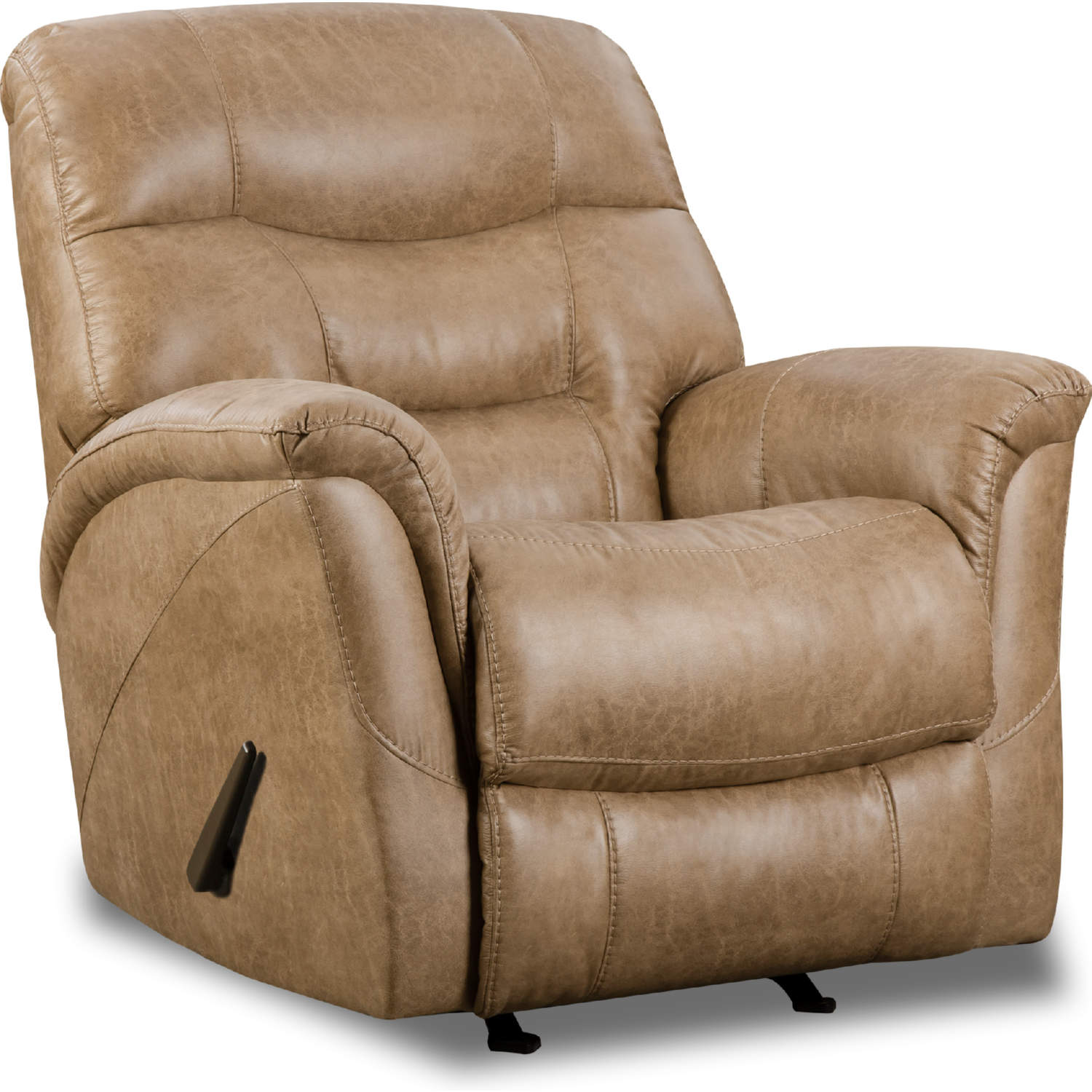 Motion Ease 1869115 Noel Manual Rocker Recliner in Camel Brown Leatherette