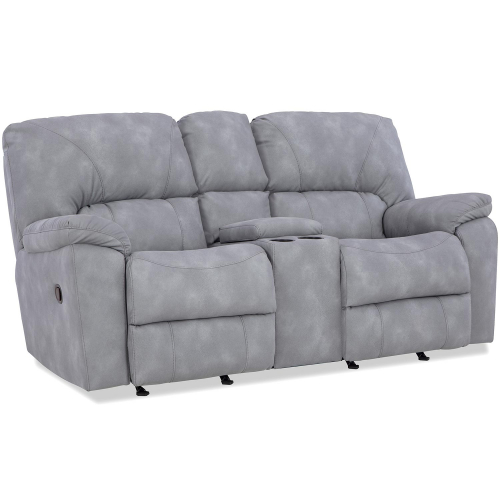 Rhino Manual Rocking Console Loveseat in Grey RELIAPEL Fabric