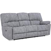 Rhino Manual Reclining Sofa in Grey RELIAPEL Fabric