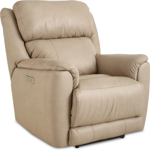 Willow Power Zero Gravity Recliner in Stonewash Beige Top Grain Leather