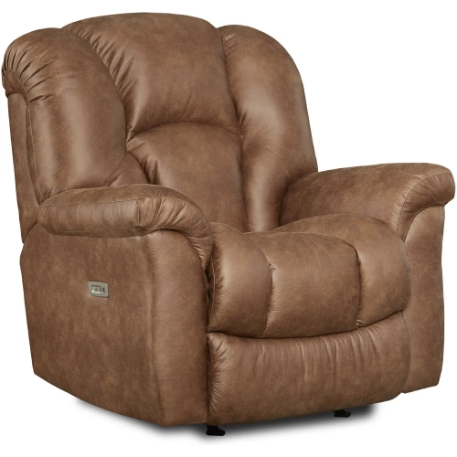 Sahara Power Recliner with Air Massage & Heat in Almond Brown Polyester
