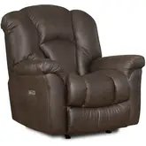 Sahara Power Recliner with Air Massage & Heat in Cocoa Brown Polyester