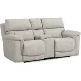 Regency Triple Power Zero Gravity Loveseat in Taupe Neutral Poly