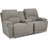 Havana Triple Power Zero Gravity Loveseat in Light Tan Brown Fabric