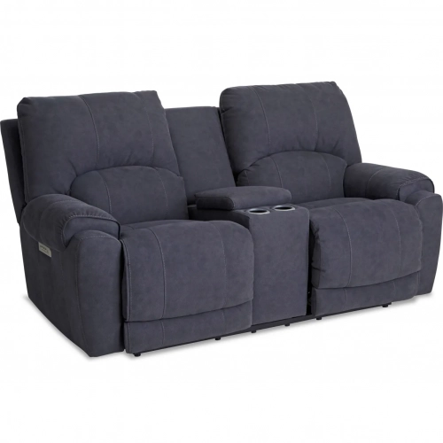 Havana Triple Power Zero Gravity Loveseat in Gray Fabric