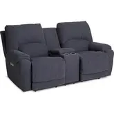 Havana Triple Power Zero Gravity Loveseat in Gray Fabric