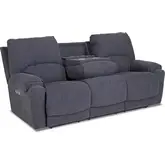Havana Triple Power Zero Gravity Sofa with Drop Table in Gray Fabric