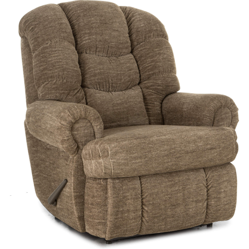 Lennox King Comfort Manual Recliner in Camel Brown Fabric