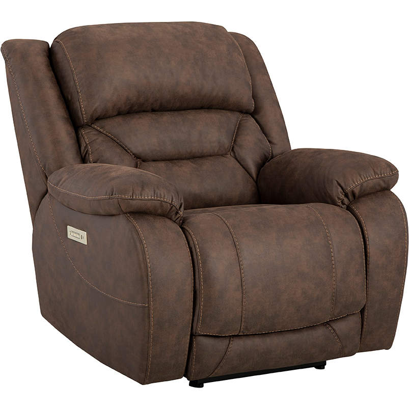 Motion Ease 2239621 Oakley Zero Gravity Power Wall Saver Recliner in Walnut Brown Leatherette