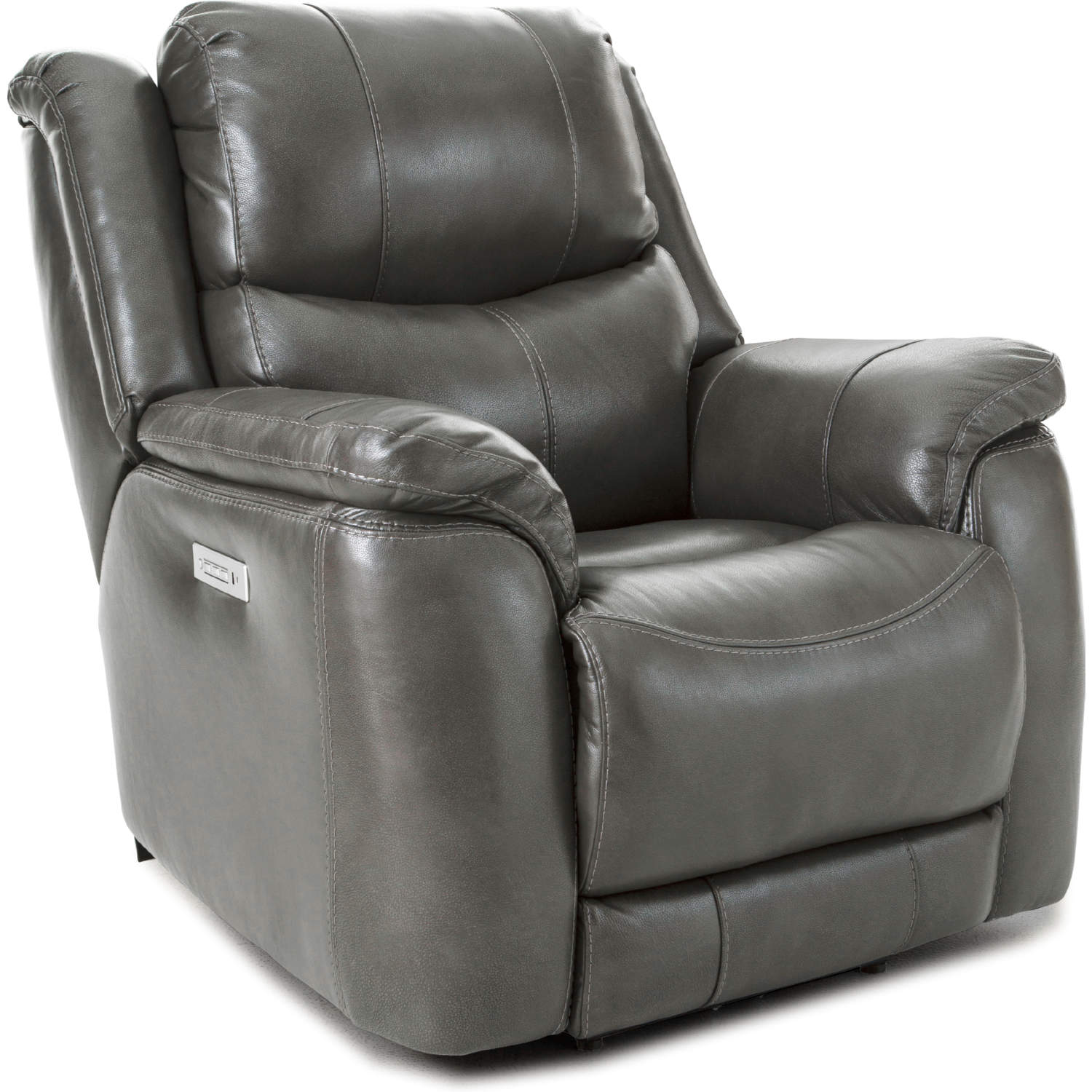 Motion Ease 2259614 Idris Zero Gravity Power Wall Saver Recliner in Grey Top Grain Leather